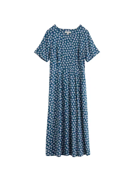 Seasalt Cornwall Rochie Tilly verde petrol / portocaliu alb