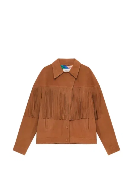 Kurtka Maliparmi biker brązowa