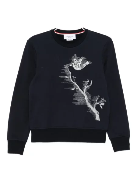 Hanorac Thom Browne cu broderie albastru