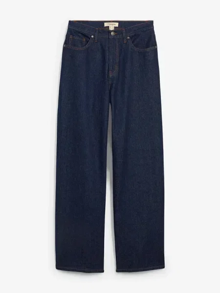 Dżinsy z szerokimi nogawkami high waist niebieskie