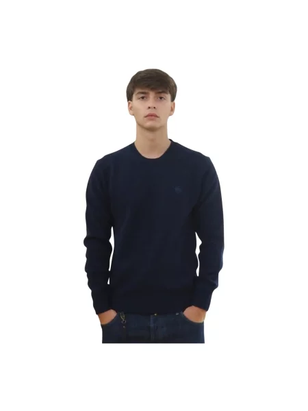 Sweter Baracuta wełniany niebieski