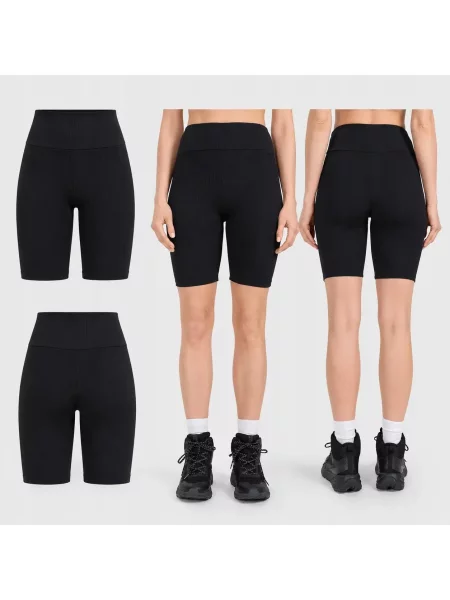 SPODENKI 4F LEGGINSY KRÓTKIE KOLARKI KRÓTKIE czarny