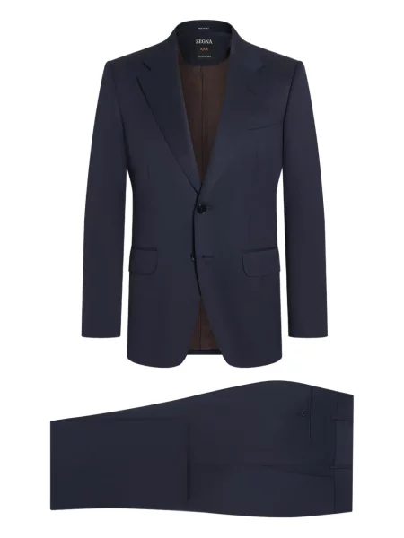 Costum Zegna de lână de costum albastru