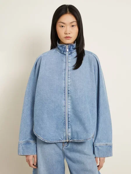 Alaïa Kurtka Dżinsowa blau niebieska