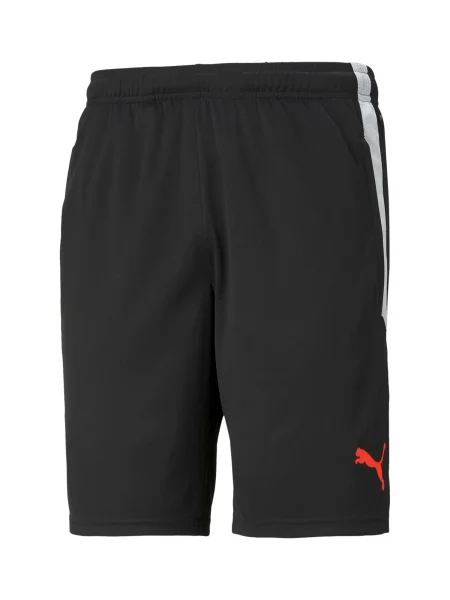 PUMA Športne hlače rdeča / črna bela