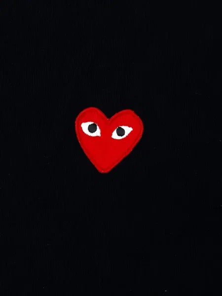 Pulover Comme Des Garcons Play cu motiv cu inimi negru