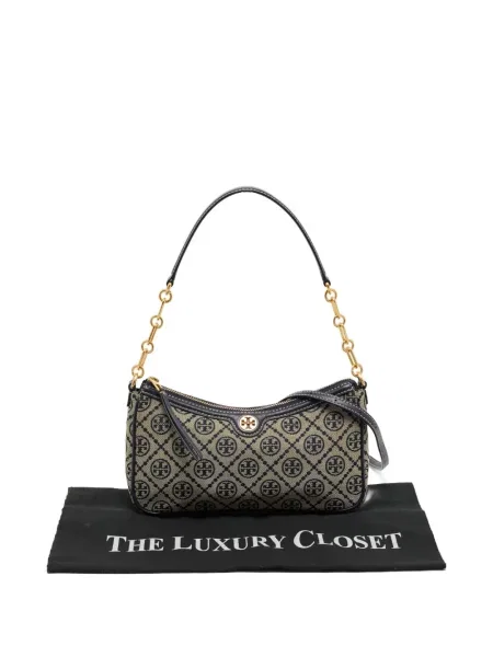 Geanta de piele Tory Burch din piele albastru