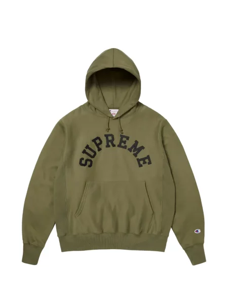 Hanorac cu glugă Supreme cu autograf verde