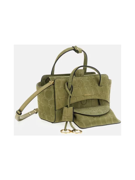Torebka crossbody Hidesins zamszowa zielona