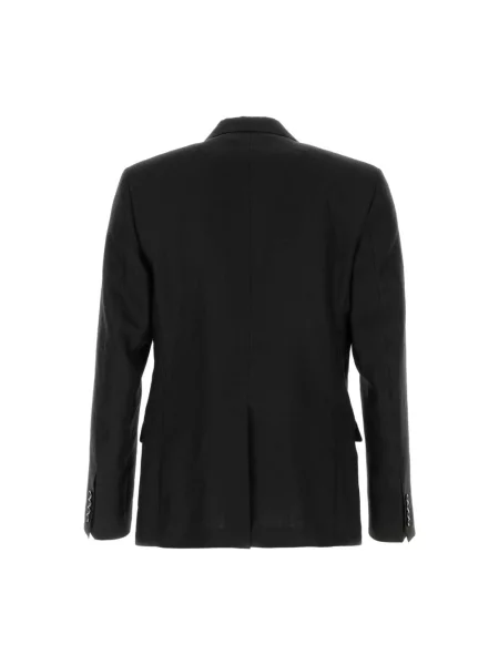 Lniana marynarka Dolce And Gabbana czarna