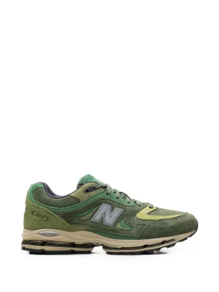 Pantaloni New Balance cu imagine din material terry cu model leopard gri