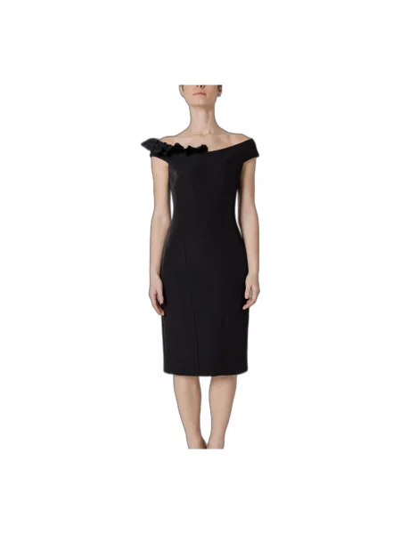 Osłona sukienka midi Sandro Ferrone do kolan czarna