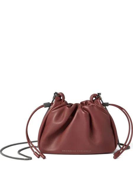 Geantă bucket Brunello Cucinelli roșu