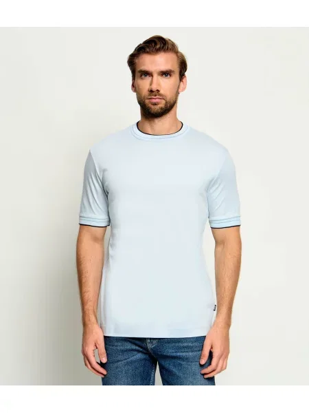 BOSS BLACK Tricou H-Tessler | mercerizat negru
