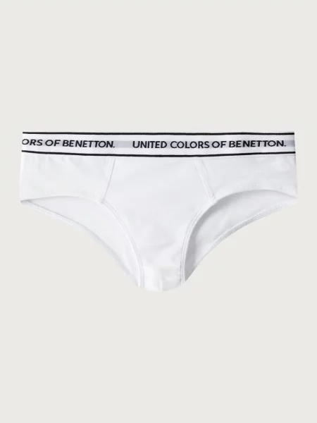 United Colors of Benetton nohavičky detské s elastanom biela