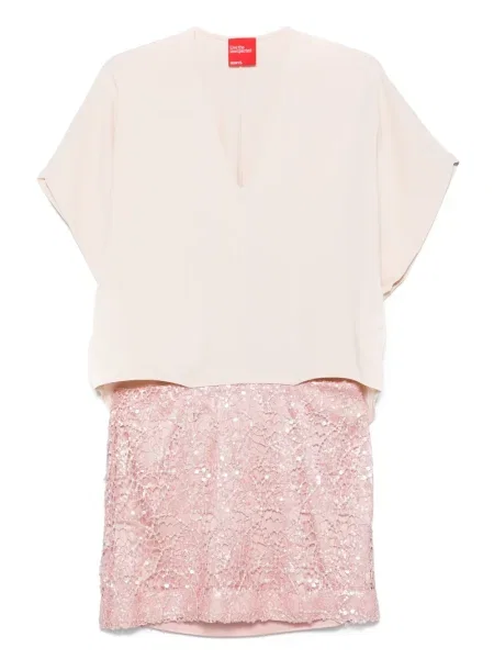 Rochie mini Merci de costum roz