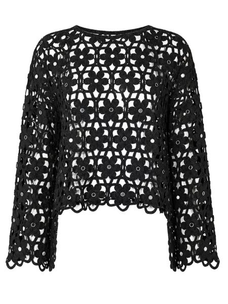 Bluză Michael Kors cu model floral negru