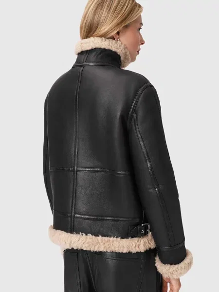 AllSaints geacă de piele LOREL negru