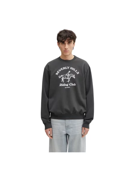 Bluza Sporty And Rich z okrągłym dekoltem szara