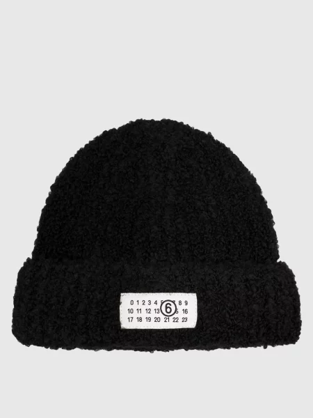 Шапка з нашивкою Maison Margiela Mm6 чорна