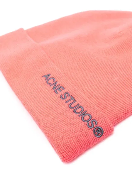 Czapka Acne Studios różowa