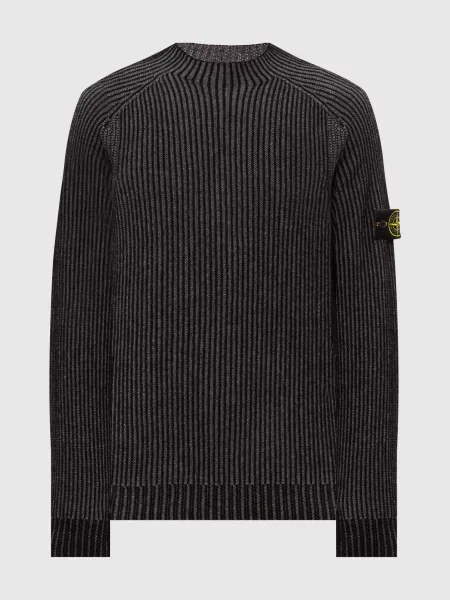 Светр з кашеміру та вовни Stone Island сірий