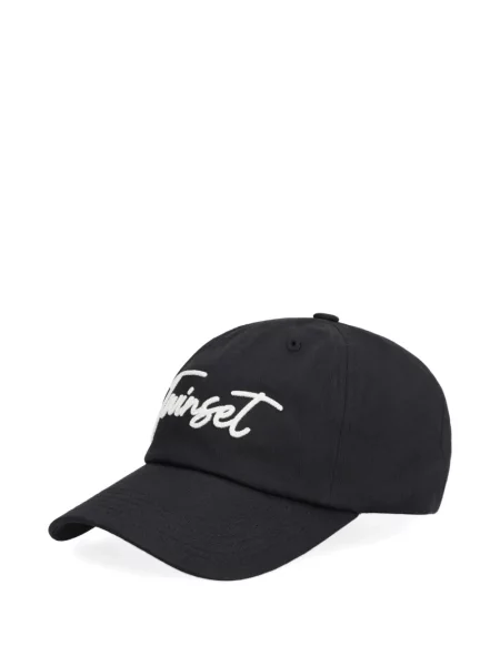 Șapcă Twinset cu broderie negru