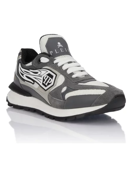 Sneakersy Philipp Plein skórzane szare