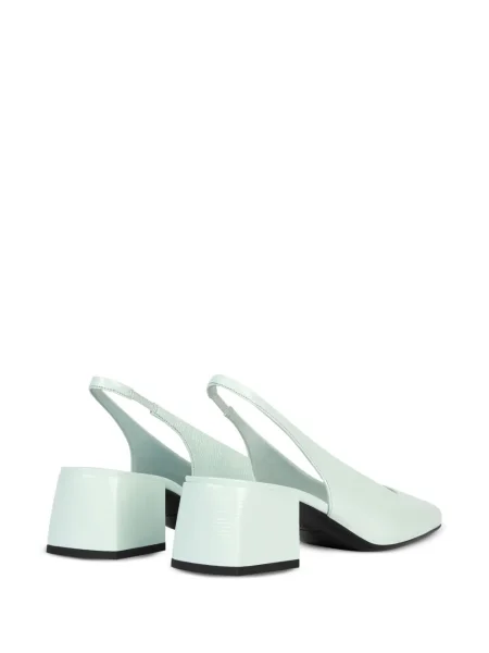 Pantofi cu toc Courreges slingback verde