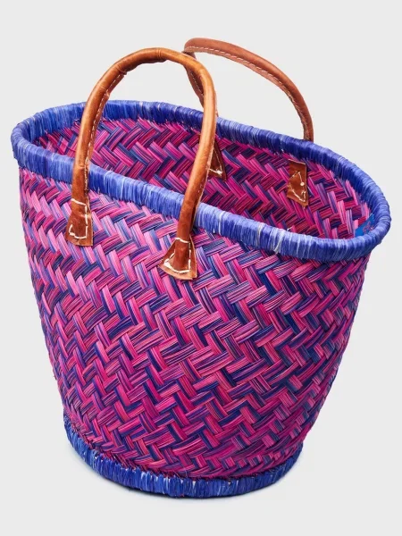 Le Comptoir de la plage Aravola Пляжна сумка Солома синій