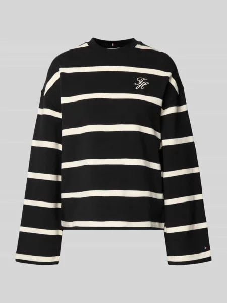 Bluza o kroju relaxed fit z mieszanki bawełny Tommy Hilfiger czarna