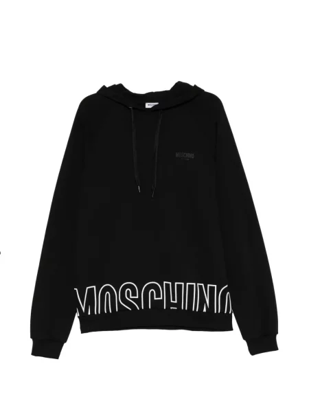 Hanorac cu glugă Moschino cu imagine negru