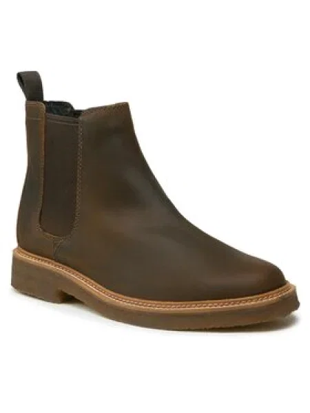 Clarks Kotníková obuv s elastickým prvkem Clarkdale Easy hnědá