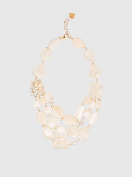 Ожерелье Dolman Bijoux с аппликацией желтое