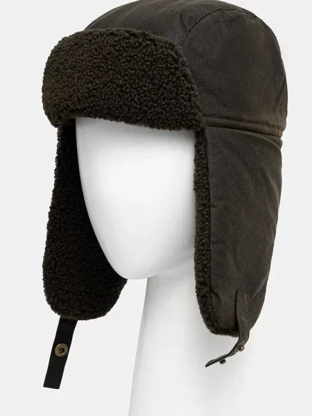 Barbour căciulă din Morar Wax din tesatura unia maro
