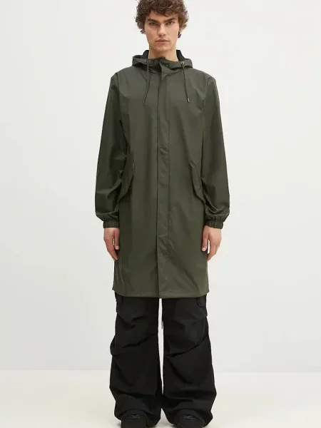 Αδιάβροχο μπουφάν Rains Fishtail Parka πράσινο