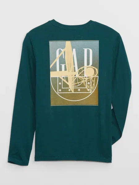 Tricou copii Gap verde