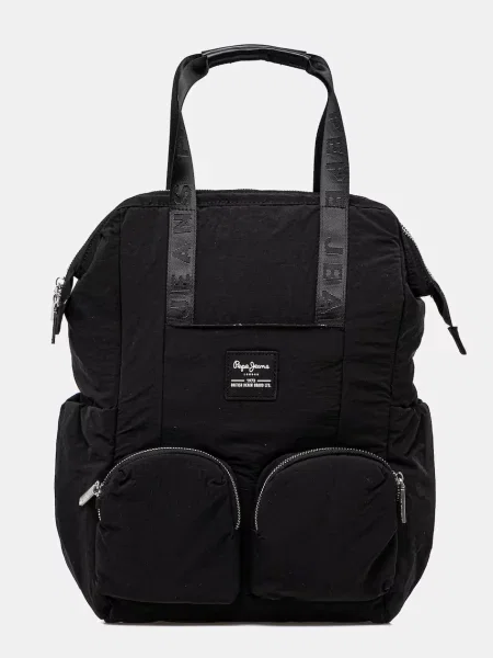 Pepe Jeans rucsac WHITNEY BLOSSOM femei mare neted negru