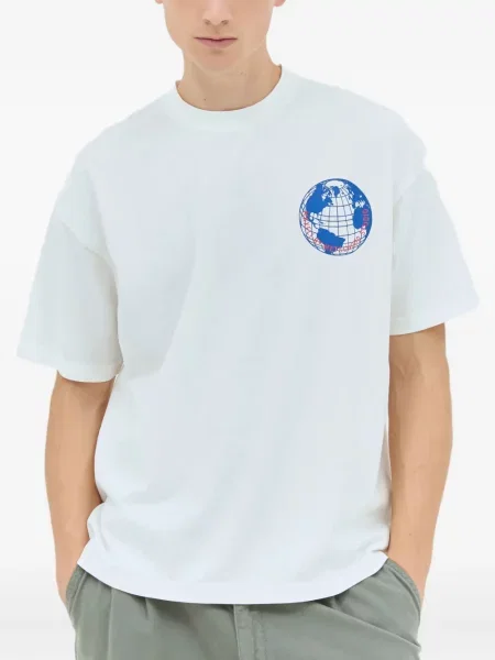 Tricou Metalwood Studio cu decolteu rotund alb