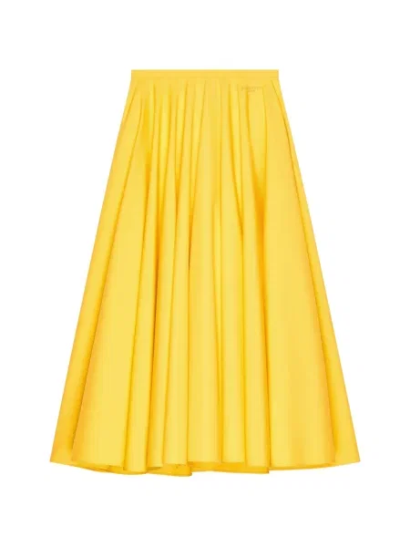 Lung fustă Givenchy din poplin galben