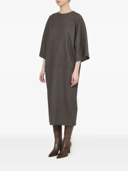 Rochie midi Mm6 Maison Margiela până la genunchi de costum gri