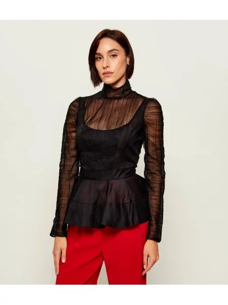 Elisabetta Franchi De tul bluză negru