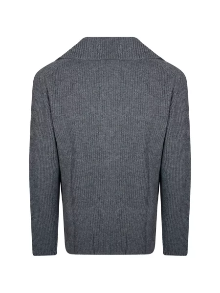 Gulerat cardigan Altea tricotate gri