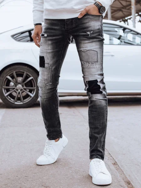 Spodnie jeansowe Dstreet szare