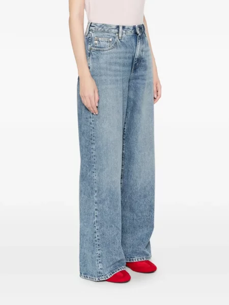 Blugi Ag Jeans cu autograf albastru