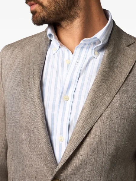 Sacou Brooks Brothers de in cu model herringbone maro