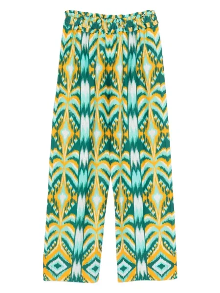 Talia spodnie Farm Rio w tropikalny nadruk zielone