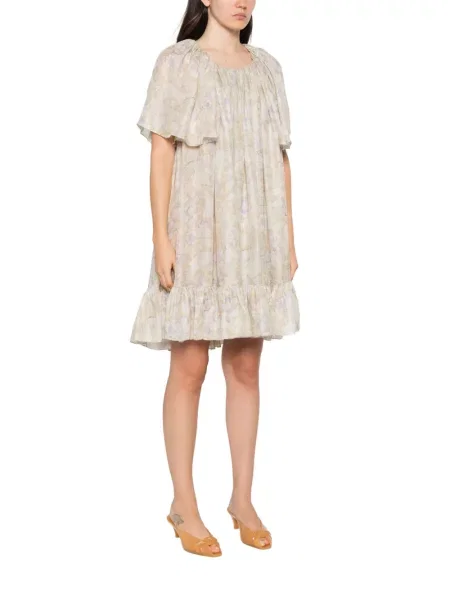 Rochie mini Chloé cu model floral cu imagine