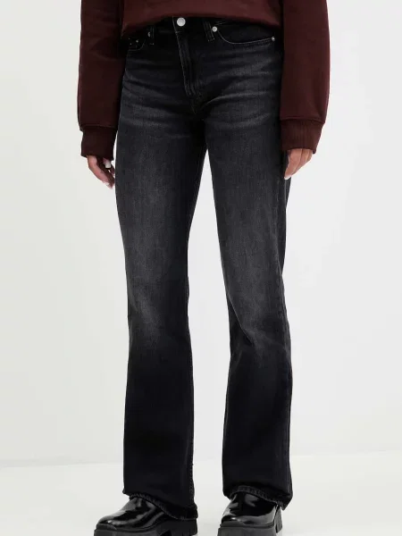 Дънки Tommy Jeans с висока талия черно