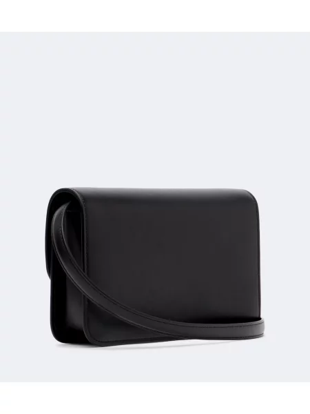 Kožená crossbody kabelka Totême čierna